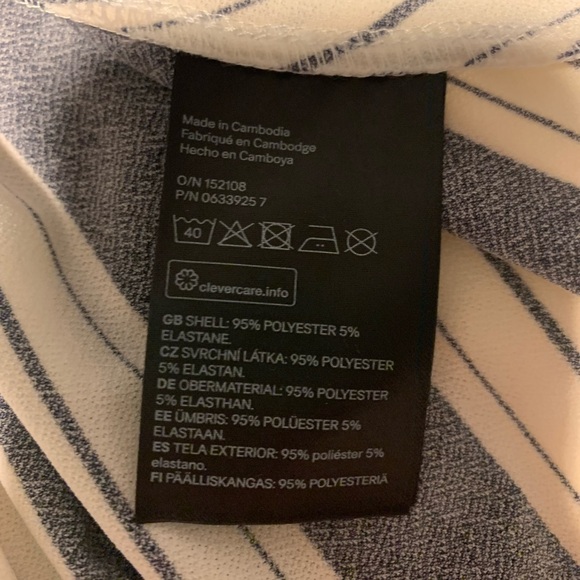 NWOT H&M Striped Blouse M - Picture 4 of 4